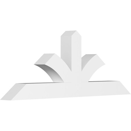 Ekena Millwork Richland Architectural Grade PVC Gable Bracket, 72"W x 27"H x 6"D x 6"F, 9/12 Pitch GBP072X27X0606RIC00